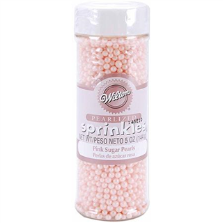 lyserøde sukker perler
